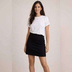Banana Republic Cotton Black Pencil Skirt